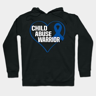 Child Abuse Awareness Warrior Blue Heart Hoodie